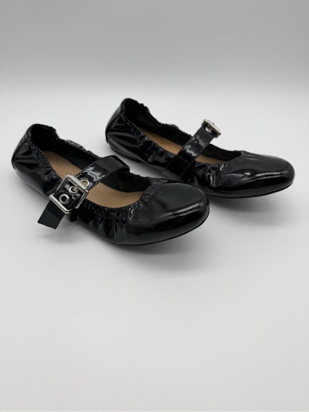 SCHUTZ Calita Black Patent Leather Mary Jane Ballet Flat 7 B
